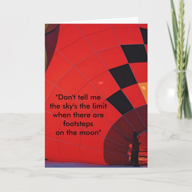 There Are Footsteps On the Moon Holiday Card (Front)