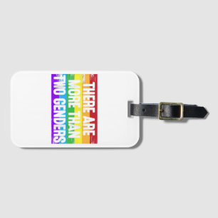 There Are More Than 2 Genders T Shirt Two Gift Men Luggage Tag