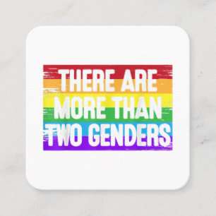 There Are More Than 2 Genders T Shirt Two Gift Men Square Business Card