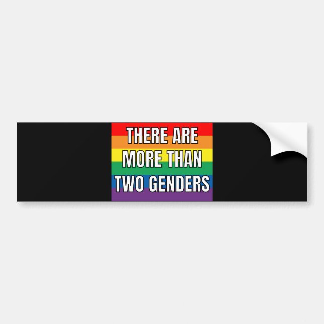 There Are More Than Two Genders Bumper Sticker (Front)