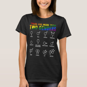 There Are More Than Two Genders Rainbow Lgbtq Prid T-Shirt