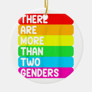 There are more than two sexes of LGBTQ rainbow fla Ceramic Tree Decoration