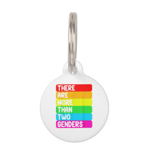 There are more than two sexes of LGBTQ rainbow fla Pet Tag