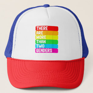 There are more than two sexes of LGBTQ rainbow fla Trucker Hat