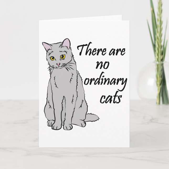 There Are No Ordinary Cats Card (Front)