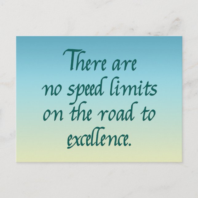 There are no speed limits postcard (Front)