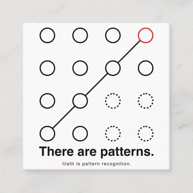 There_are_patterns Square Business Card (Front)