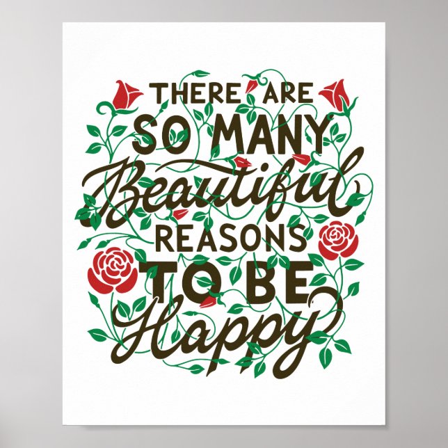 There are so many beautiful reasons to be happy poster (Front)