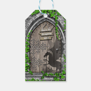 There be Dragons King Arthur Medieval Dragon Door Gift Tags