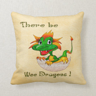 There Be Wee Dragons Nursery Childs DECOR Cushion