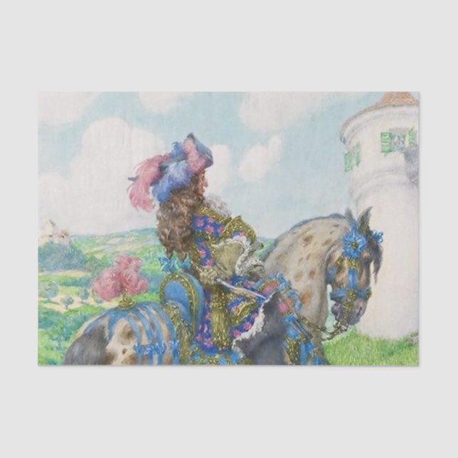 “There Comes a Gentleman” by Heinrich Lefler Tissue Paper (Front)