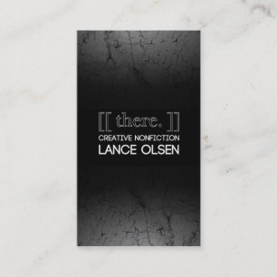 [[ there. ]]: CREATIVE NONFICTION BY LANCE OLSEN Business Card