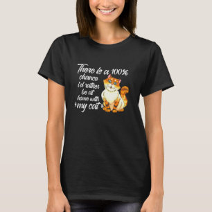 There Is A 100 Chance Id Rather Be At Home With My T-Shirt