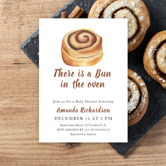 There is a Bun in the oven Baby Shower Invitation (Creator Uploaded)