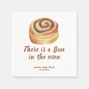 There is a Bun in the oven Baby Shower Napkin