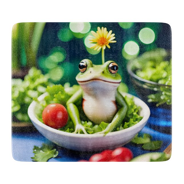 There Is A Frog In My Salad Cutting Board (Front)