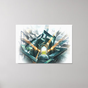 "There is a Great Storm Here..." Canvas Print