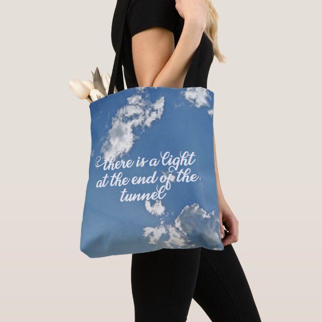 There is a Light at the End of the Tunnel Tote Bag (Close Up)