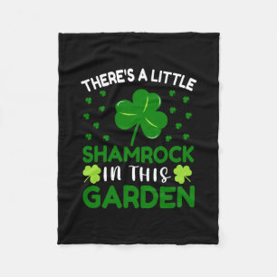 There Is A Little Shamrock In This Garden Fleece Blanket