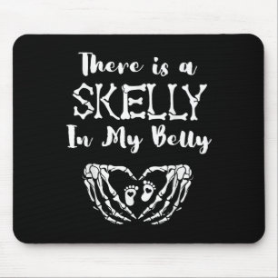 There Is A Skelly In My Belly Skeleton Halloween M Mouse Mat