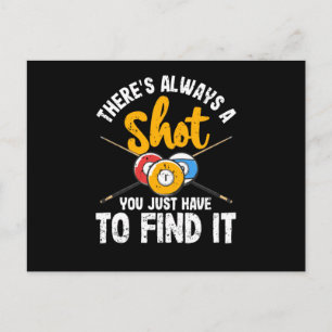 There is always a shot of Funny Billiards Pool Pla Postcard