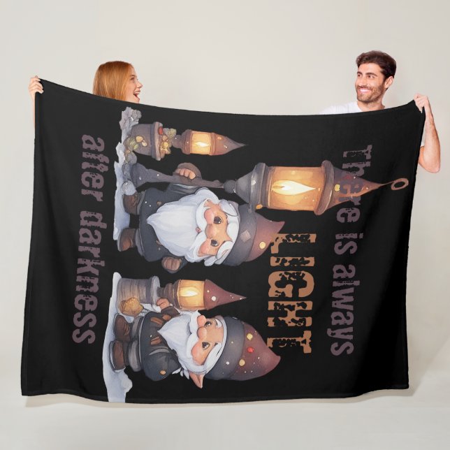 There is always light after darkness fleece blanket (In Situ)