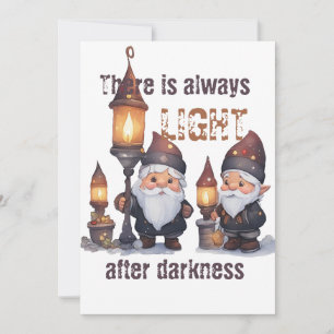 There is always light after darkness holiday card