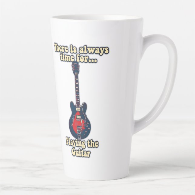 There is always time for playing the guitar latte mug (Right)