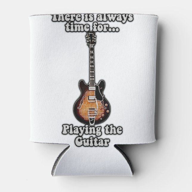 There is always time for playing the guitar. retro can cooler (Front)