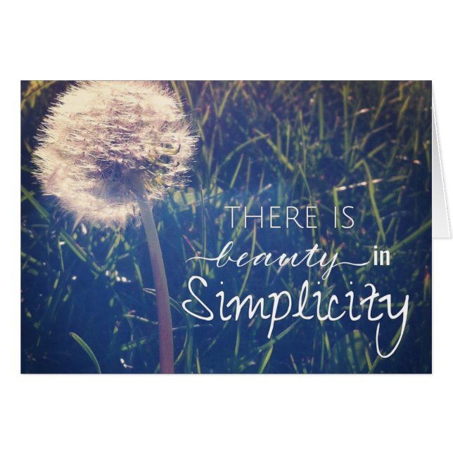 There Is Beauty In Simplicity (Front Horizontal)
