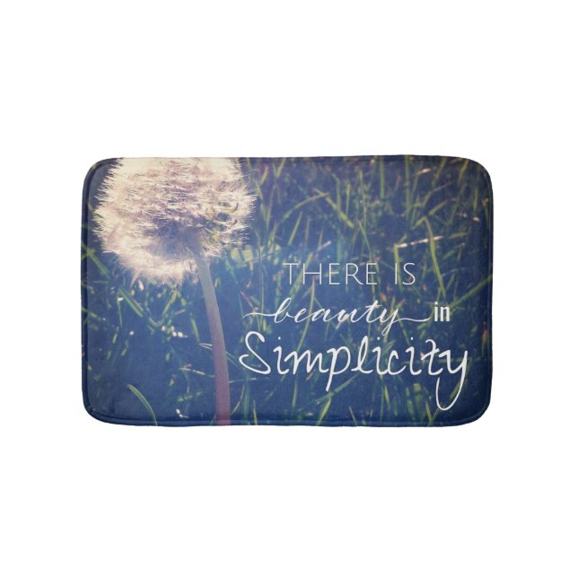 There Is Beauty In Simplicity Bath Mat (Front)