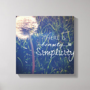There Is Beauty In Simplicity Canvas Print