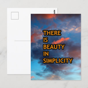 There is beauty in simplicity  postcard