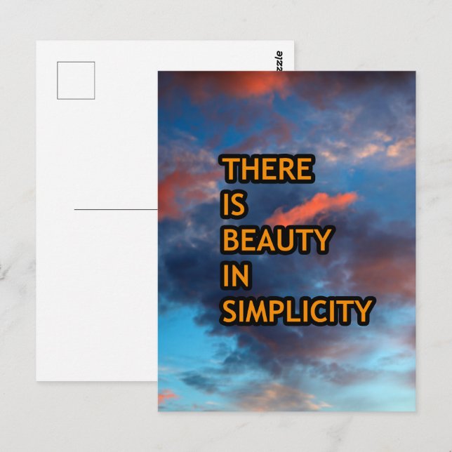 There is beauty in simplicity  postcard (Front/Back)