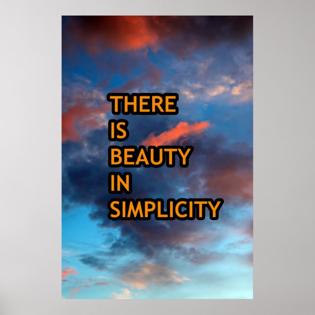 There is beauty in simplicity  poster (Front)