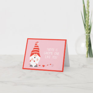 There Is Gnome One Like You Red Pink  Card