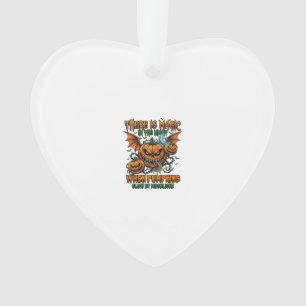 There Is Magic Halloween Monster Pumpkins Bat Wing Ornament