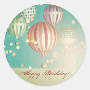 There is magic in the air - happy birthday classic round sticker