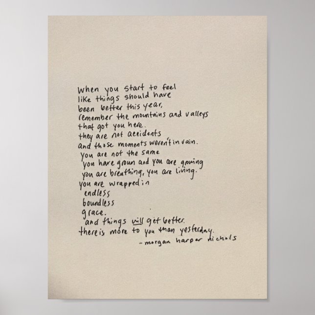 There Is More To You Than Yesterday - A Poem Poster (Front)