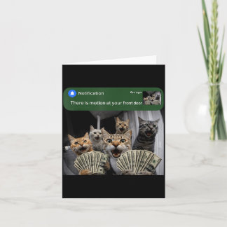 There is motion at front door funny cat motion mem card