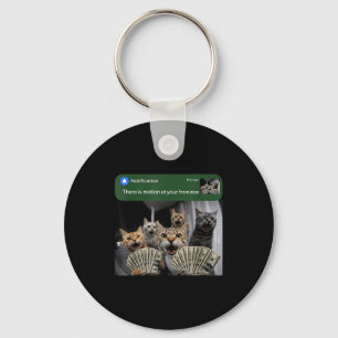 There is motion at front door funny cat motion mem key ring