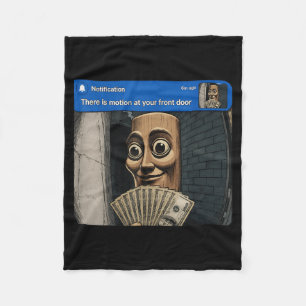 There Is Motion At Front Door Tung Tung Tung Sahur Fleece Blanket