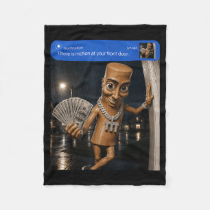 There Is Motion At Front Tung Tung Tung Sahur Fleece Blanket