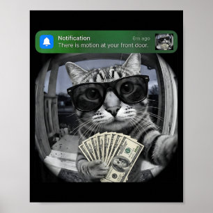There is motion at your front door funny cat motio poster