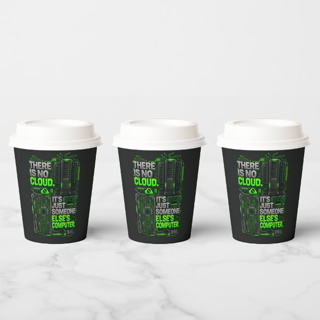There Is No Cloud Funny Programmer Paper Cups (Multi)