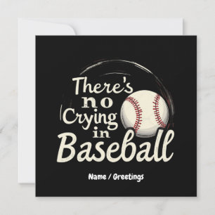 There Is No Crying in Baseball A Funny Game Day  Invitation
