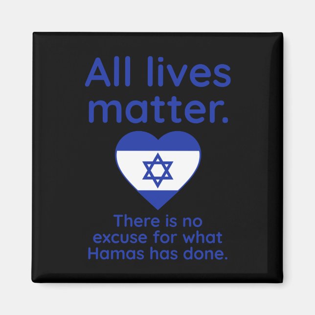 There Is No Excuse For What Hamas Has Done.  Magnet (Front)