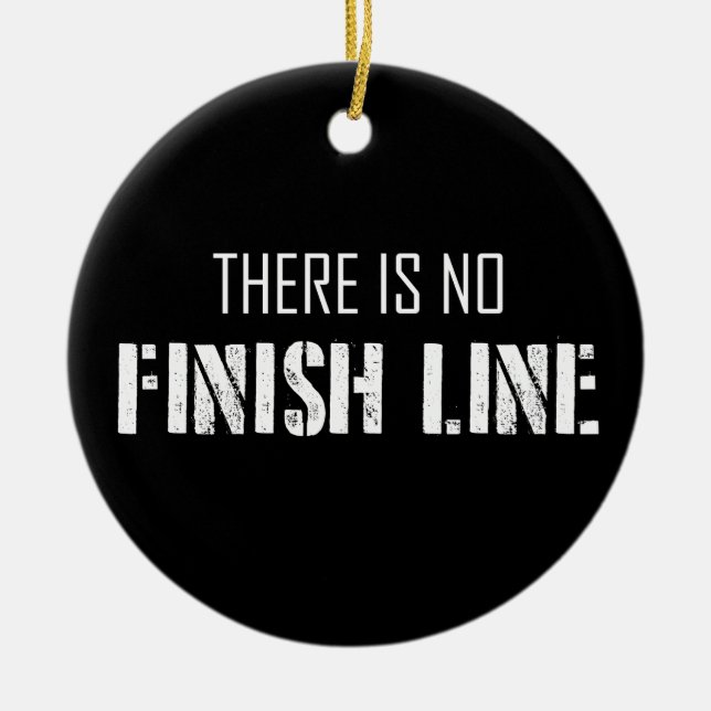 There Is No Finish Line Ceramic Tree Decoration (Front)