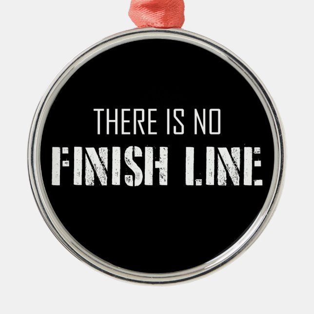 There Is No Finish Line Metal Tree Decoration (Front)