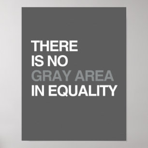 THERE IS NO GRAY AREA IN EQUALITY POSTER